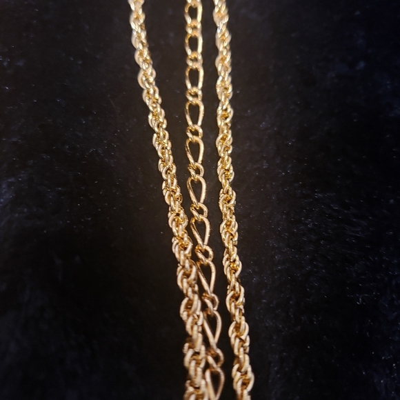 JBK Designer Signed Stone Cross Pendant on Long Ch - Picture 4 of 9